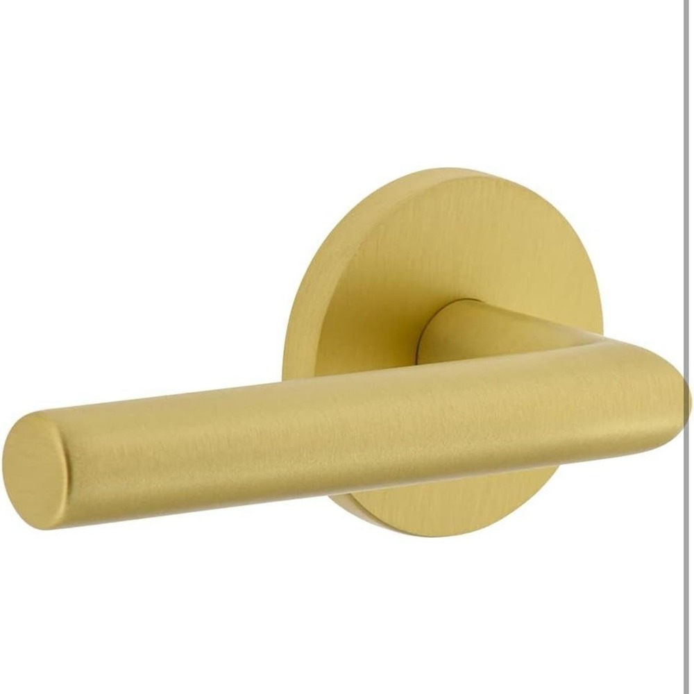 Viaggio Circolo Privacy Door Lever‎ Right Hand Satin Brass Gold Interior Doors